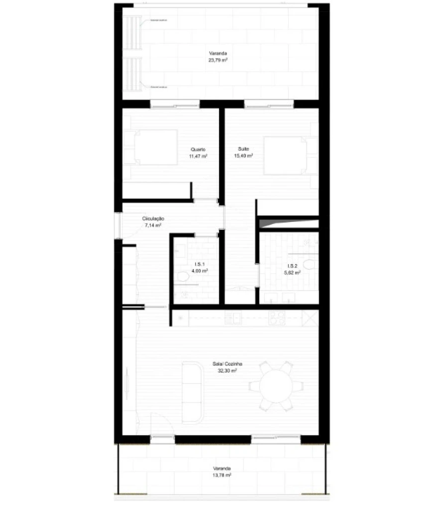 Apartamento T2 para Venda em Portimão Planta 1
