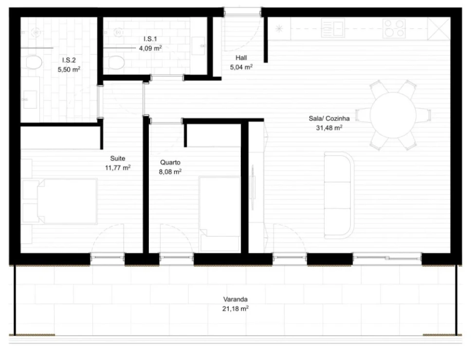Apartamento T2 para Venda em Portimão Foto 13