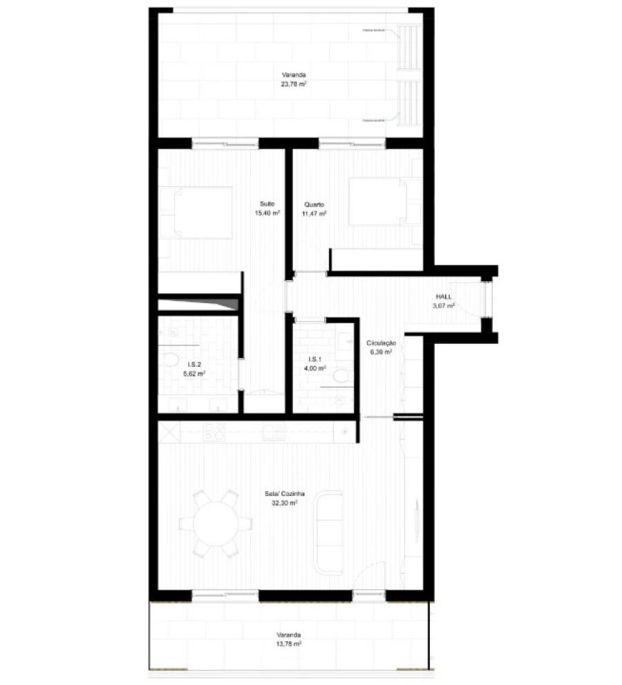 Apartamento T2 para Venda em Portimão Planta 1