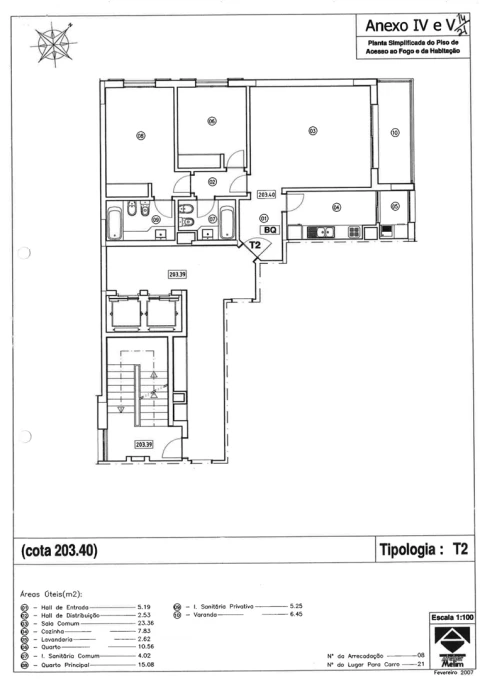 Apartamento T2 para Venda em Santo Antonio