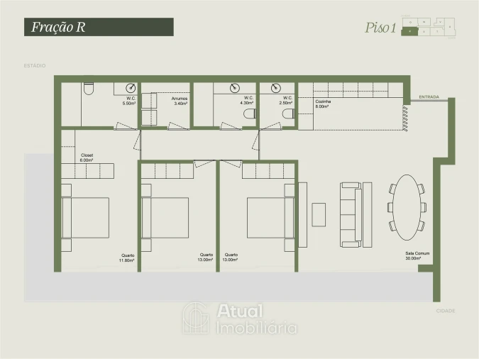 Apartamento T3 para Venda em Caldas de Vizela (São Miguel e São João) Foto 27