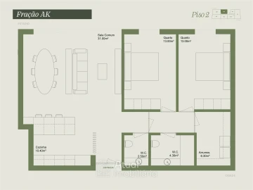 Apartamento T2 para Venda em Caldas de Vizela (São Miguel e São João)