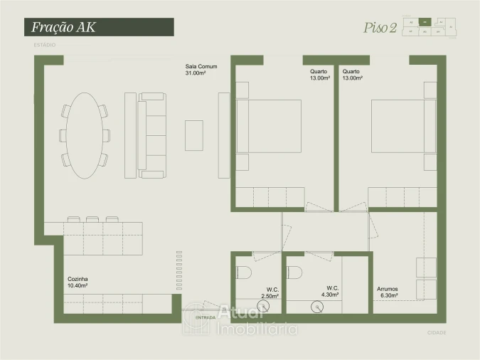Apartamento T2 para Venda em Caldas de Vizela (São Miguel e São João) Foto 27