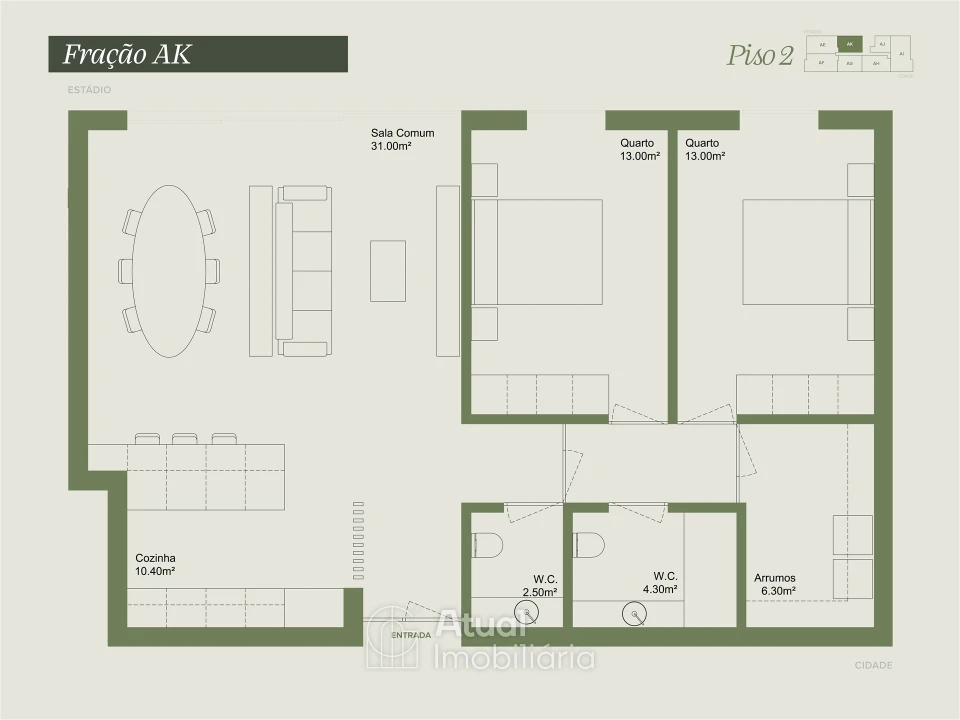 Apartamento T2 para Venda em Caldas de Vizela (São Miguel e São João) Foto 27