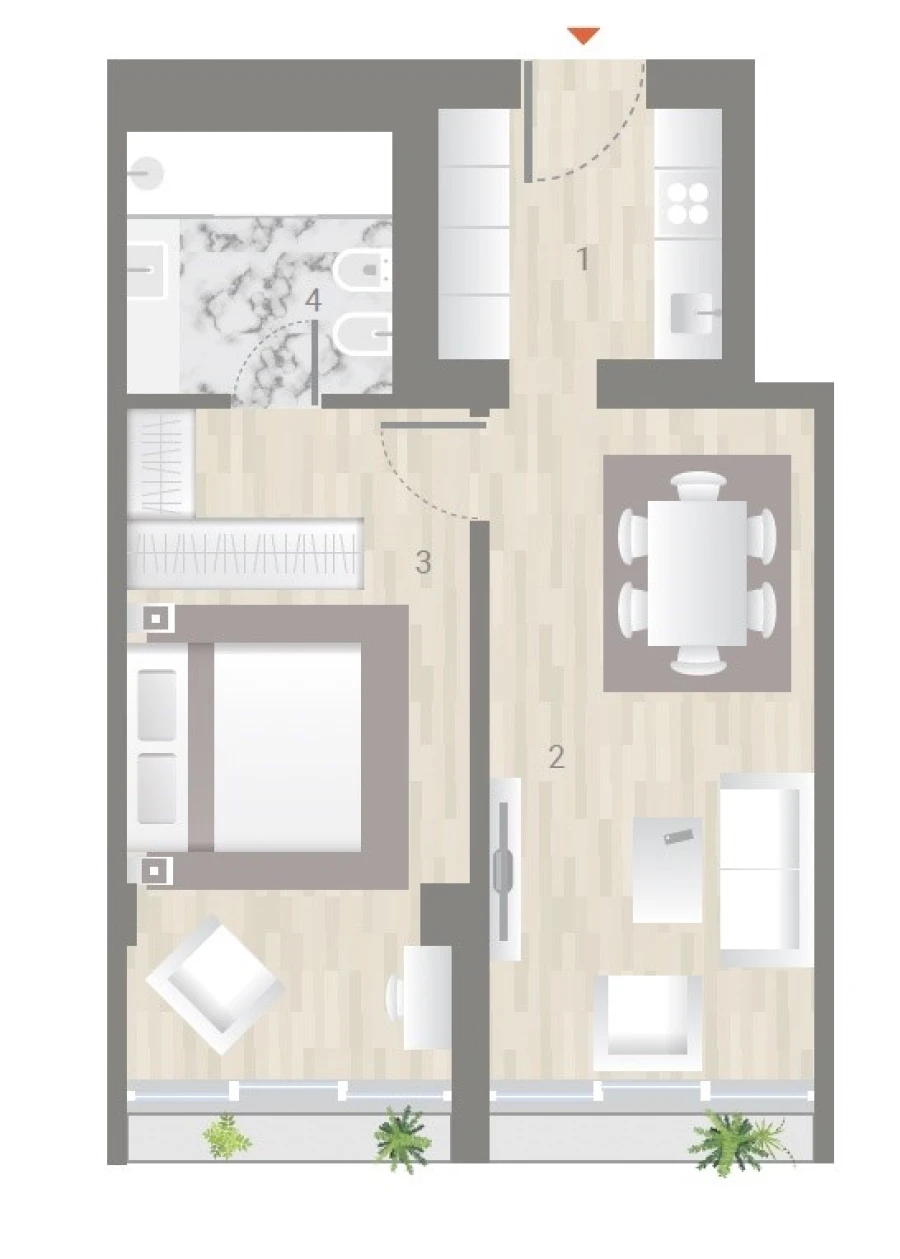 Apartamento T1 para Venda em Estrela Planta 1