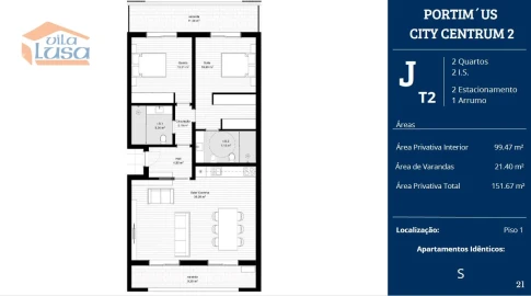 Apartamento T2 para Venda em Portimão