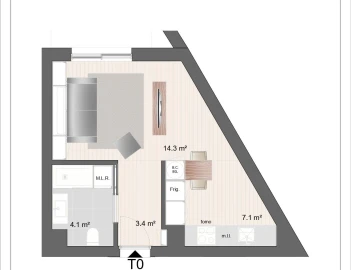 Apartamento T0 para Venda em Paranhos