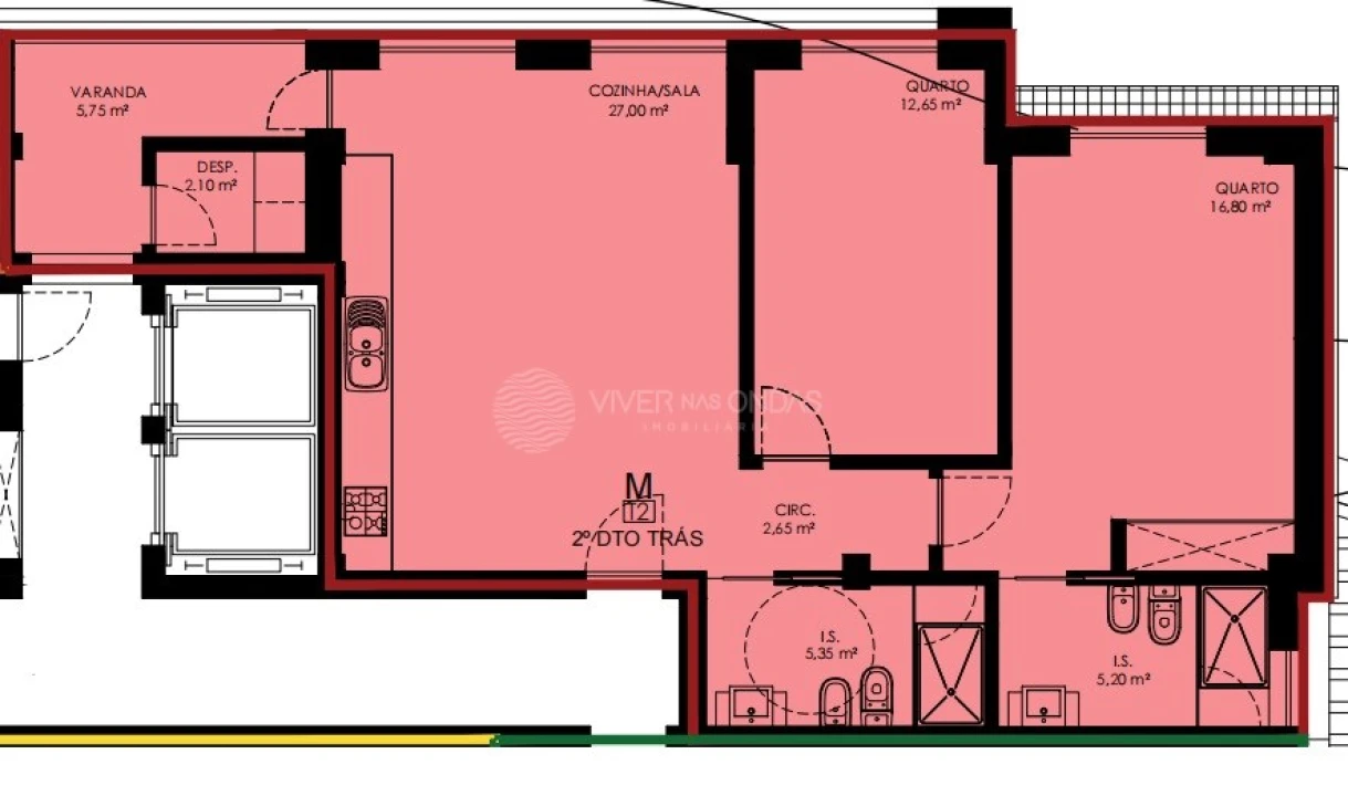 Apartamento T2 para Venda em Covilhã e Canhoso Foto 44