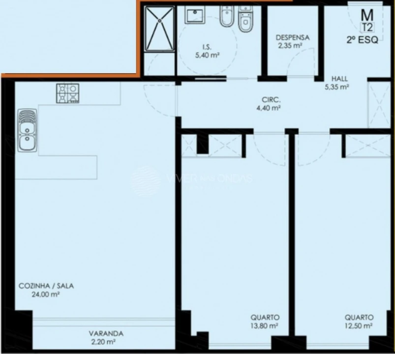 Apartamento T2 para Venda em Covilhã e Canhoso Foto 44