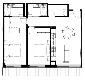Apartamento T2 para Venda em São Felix da Marinha