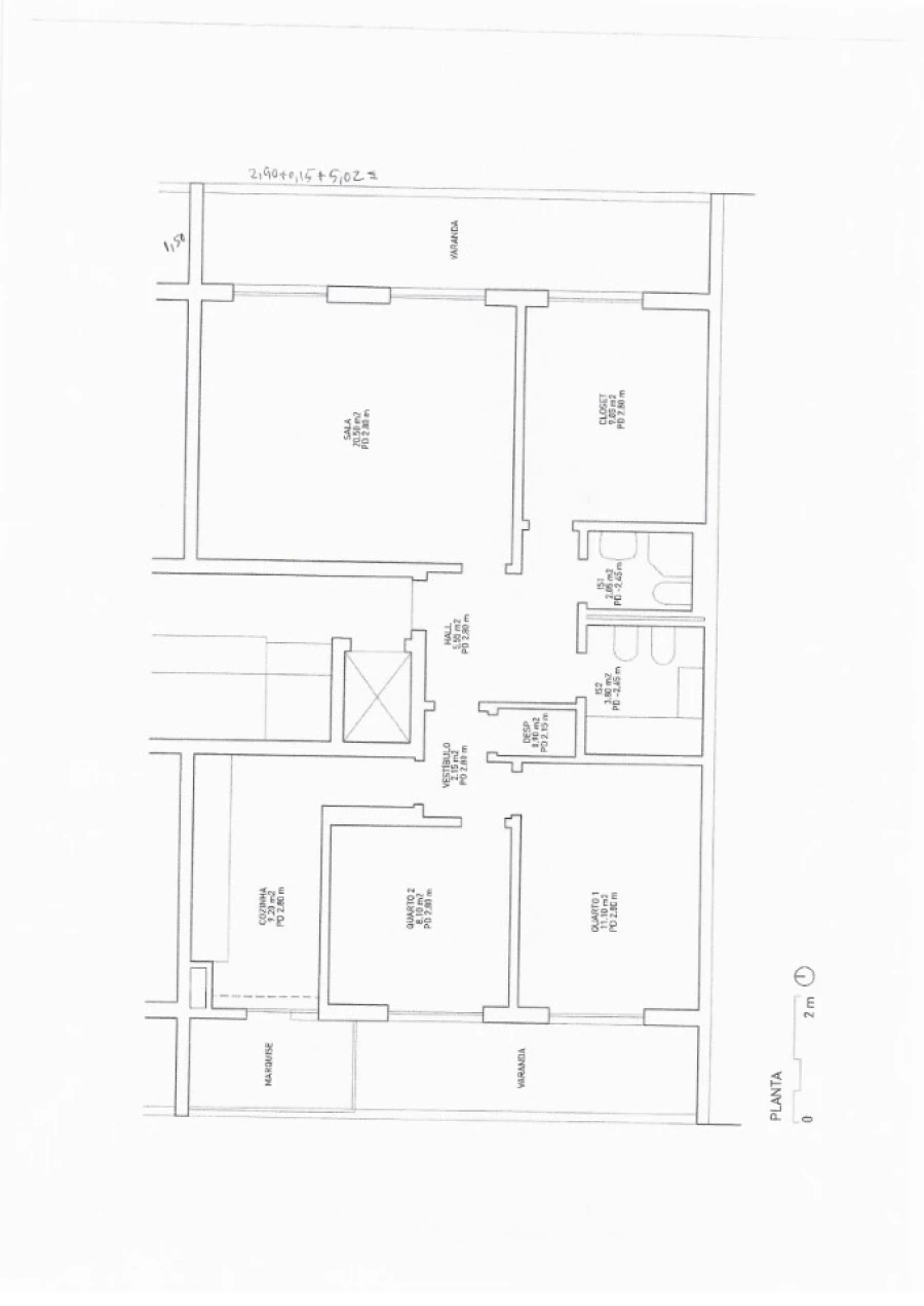 Apartamento T3 para Venda em Benfica Planta 1