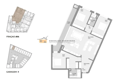 Apartamento T3 para Venda em Bougado (São Martinho e Santiago)