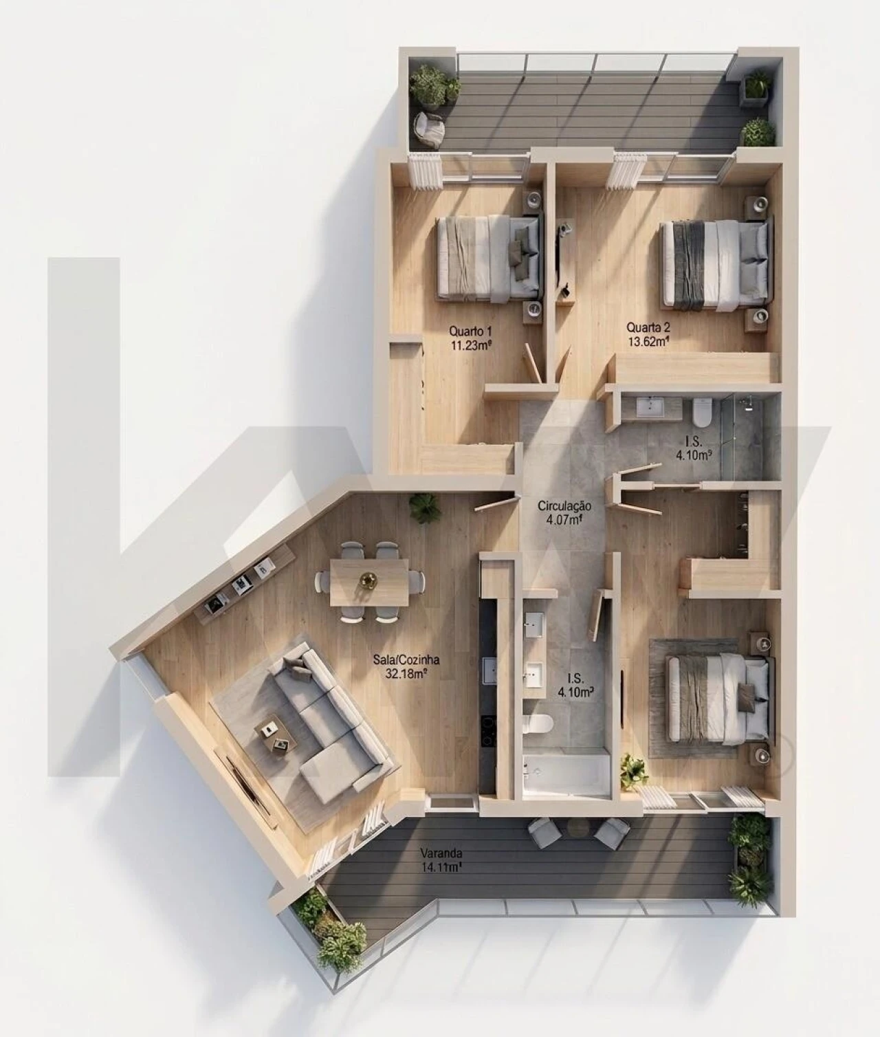 Apartamento T3 para Venda em Pedrouços Foto 15