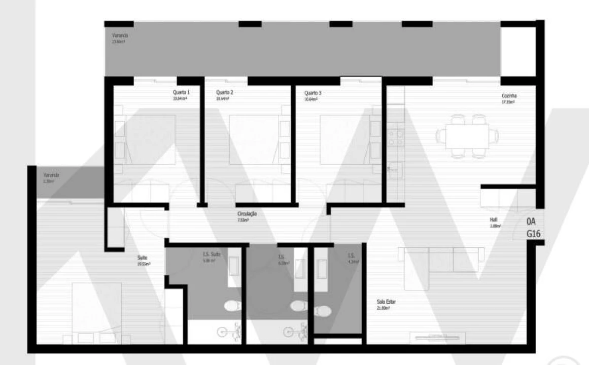 Apartamento T4 para Venda em Pedrouços Foto 19