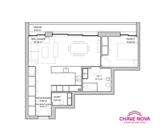 Apartamento T1 para Venda em Glória e Vera Cruz