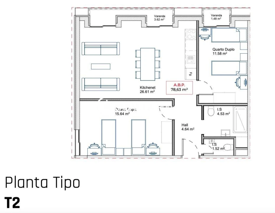 Apartamento T2 para Venda em Paranhos Foto 9