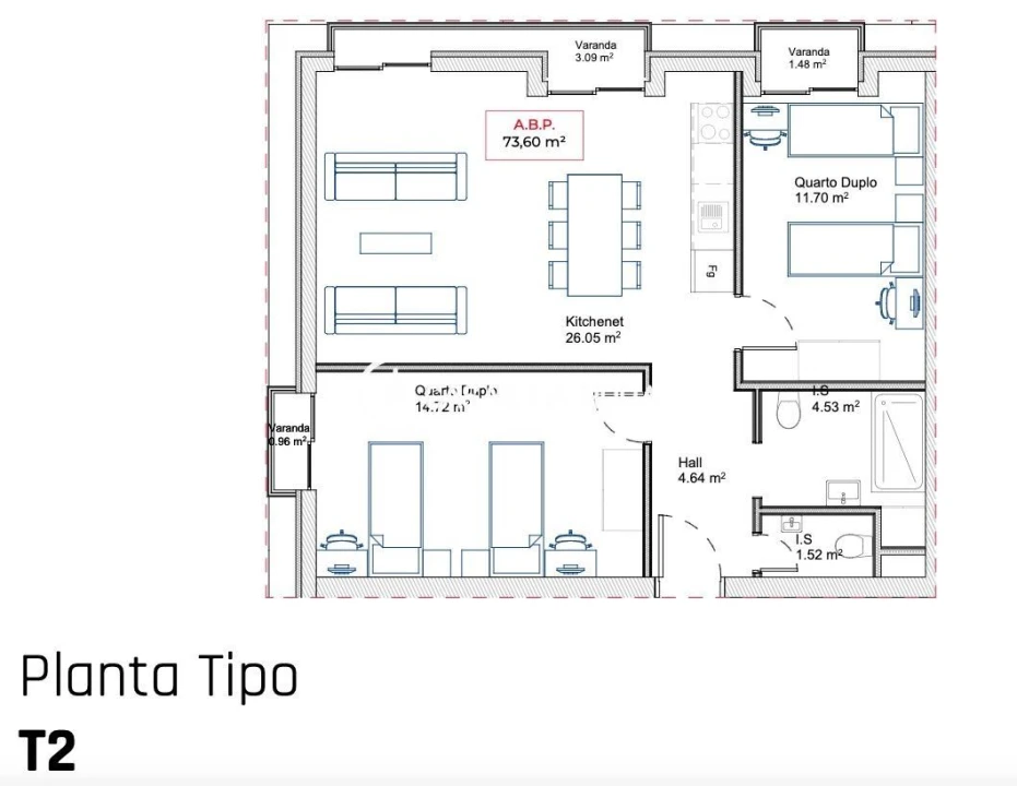 Apartamento T2 para Venda em Paranhos Foto 10