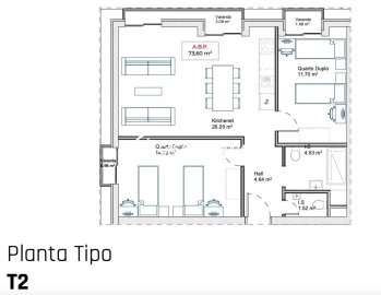Apartamento T2 para Venda em Paranhos