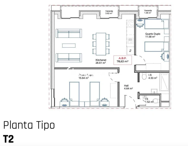 Apartamento T2 para Venda em Paranhos Foto 9