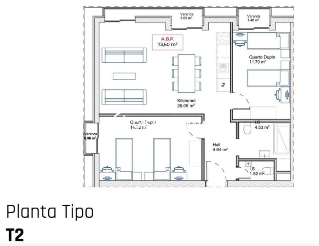 Apartamento T2 para Venda em Paranhos Foto 10