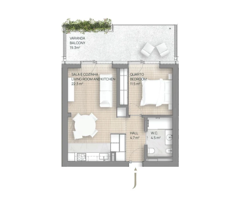 Apartamento T1 para Venda em Canidelo Foto 25