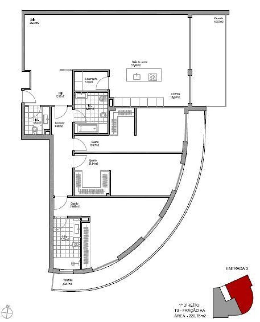 Apartamento T3 para Venda em Silvares, Pias, Nogueira e Alvarenga Foto 5