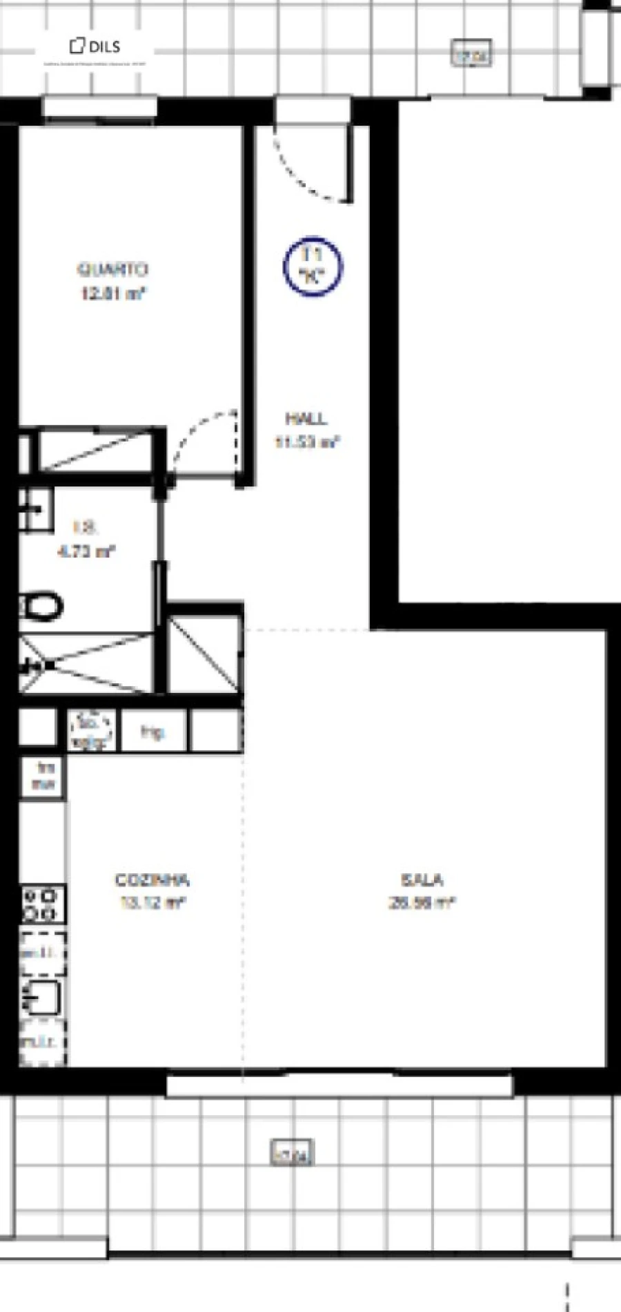 Apartamento T1 para Venda em Tavira (Santa Maria e Santiago) Planta 1