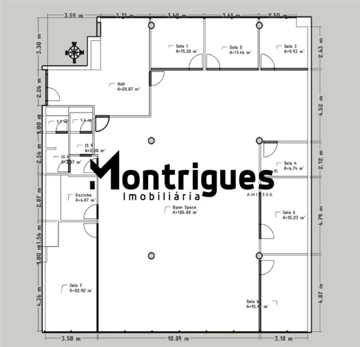Escritório para Arrendamento em Parque das Nações Planta 1