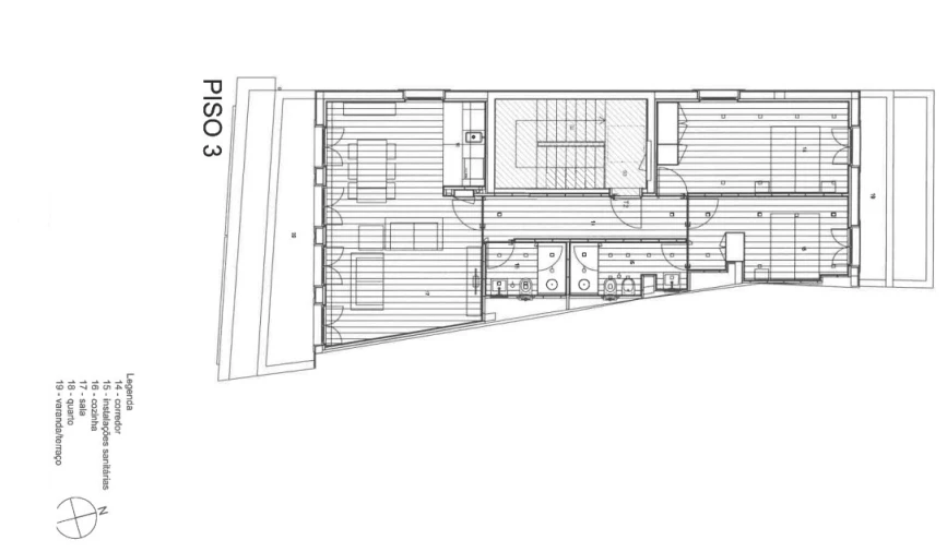 Apartamento T2 para Arrendamento em Cedofeita, Santo Ildefonso, Sé, Miragaia, São Nicolau e Vitória Planta 1