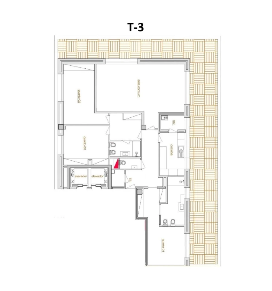 Apartamento T3 para Venda em Cedofeita, Santo Ildefonso, Sé, Miragaia, São Nicolau e Vitória Planta 3