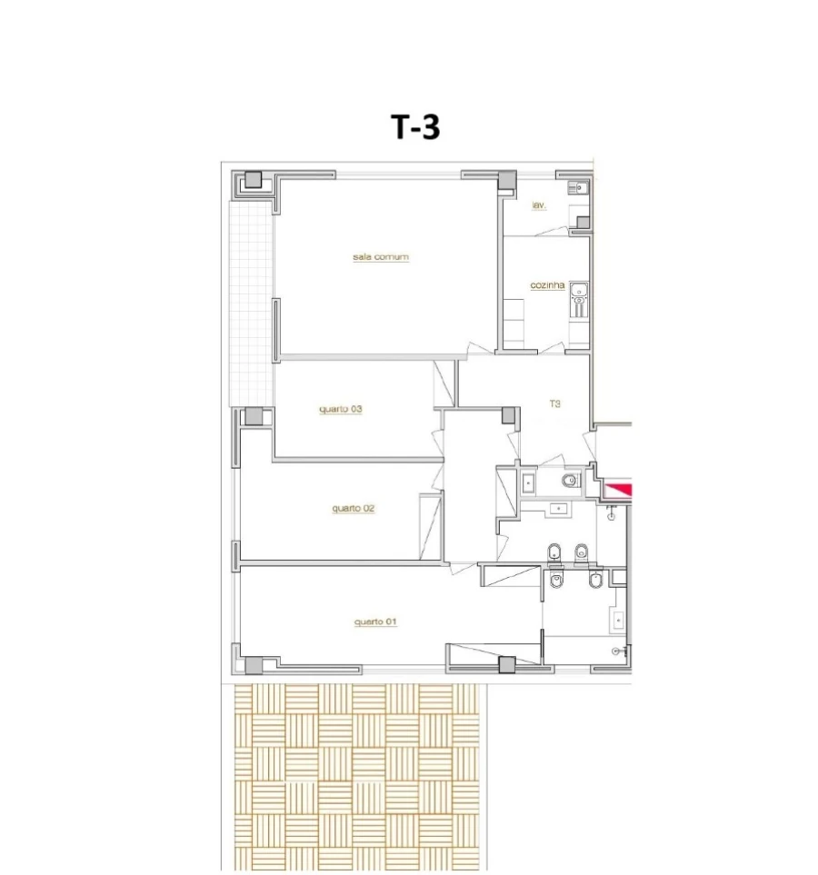 Apartamento T3 para Venda em Cedofeita, Santo Ildefonso, Sé, Miragaia, São Nicolau e Vitória Planta 1