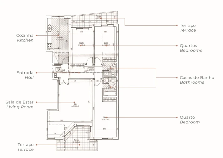 Apartamento T3 para Venda em Quelfes Planta 1