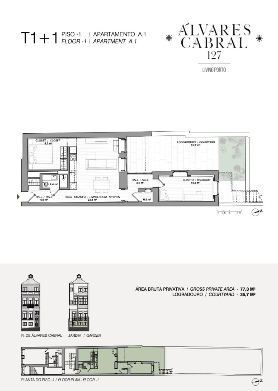 Apartamento T1 para Venda em Cedofeita, Santo Ildefonso, Sé, Miragaia, São Nicolau e Vitória Planta 1