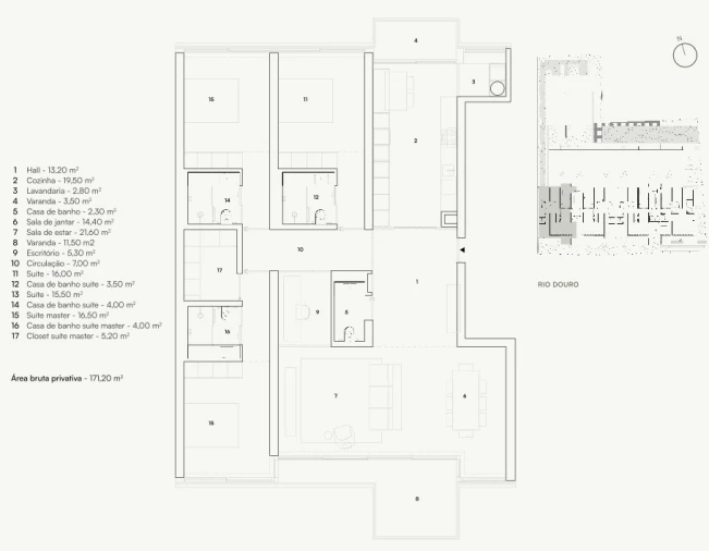 Apartamento T3 para Venda em Lordelo do Ouro e Massarelos Planta 1