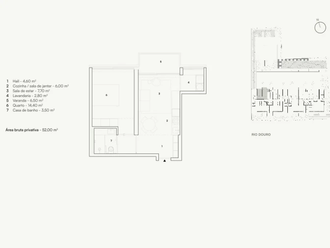 Apartamento T1 para Venda em Lordelo do Ouro e Massarelos Planta 1