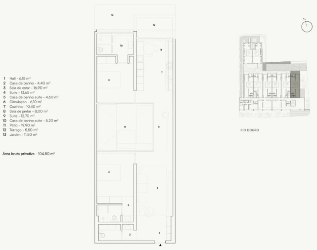 Apartamento T2 para Venda em Lordelo do Ouro e Massarelos Planta 1