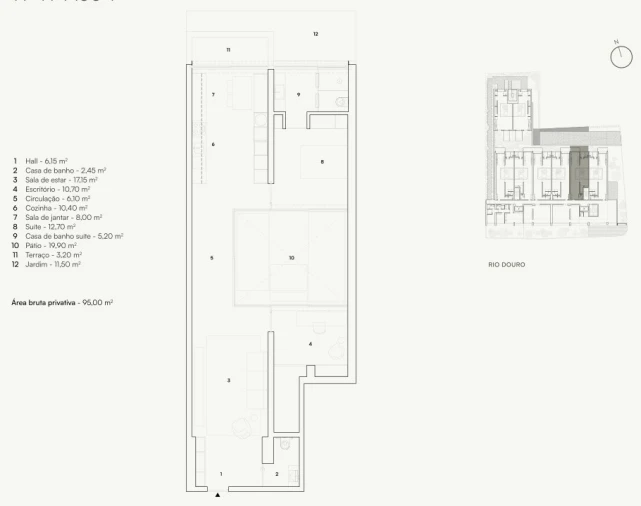 Apartamento T1 para Venda em Lordelo do Ouro e Massarelos Planta 1