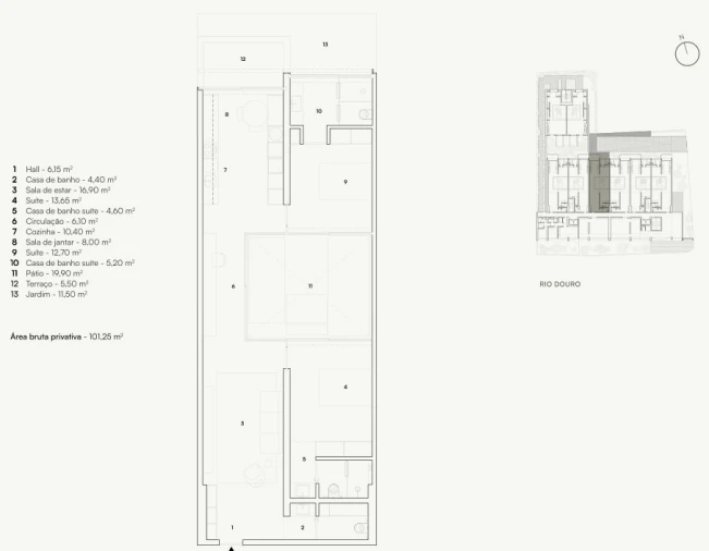 Apartamento T2 para Venda em Lordelo do Ouro e Massarelos Planta 1