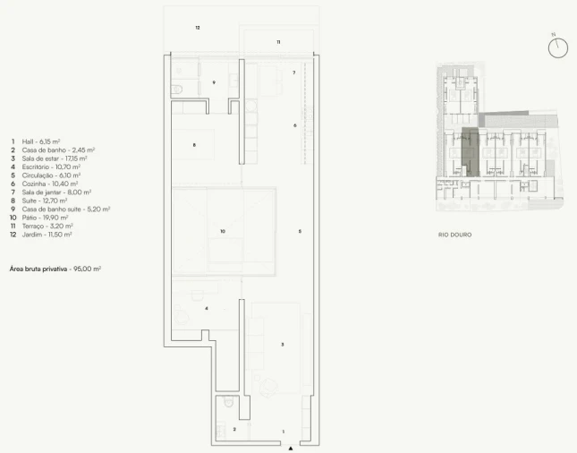 Apartamento T1 para Venda em Lordelo do Ouro e Massarelos Planta 1