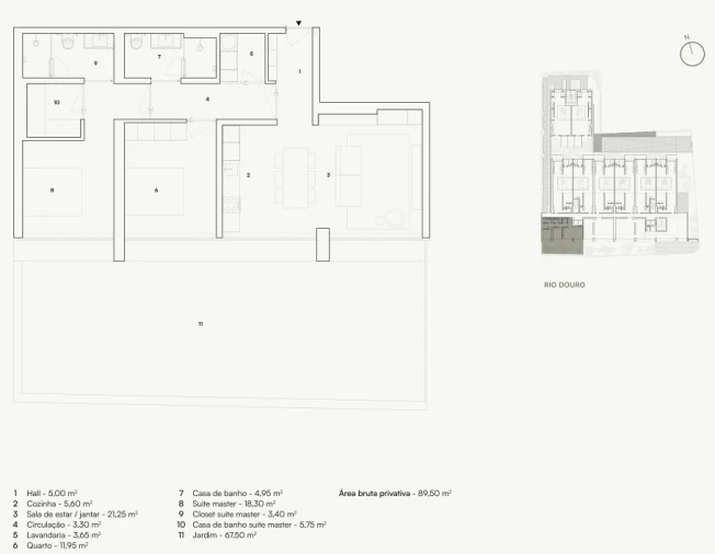 Apartamento T2 para Venda em Lordelo do Ouro e Massarelos Planta 1