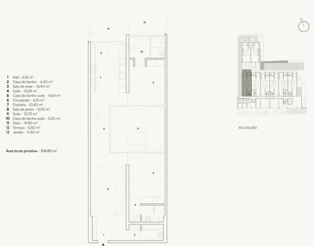 Apartamento T2 para Venda em Lordelo do Ouro e Massarelos Planta 1