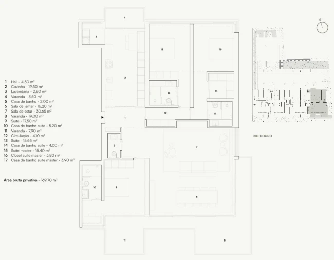 Apartamento T3 para Venda em Lordelo do Ouro e Massarelos Planta 1