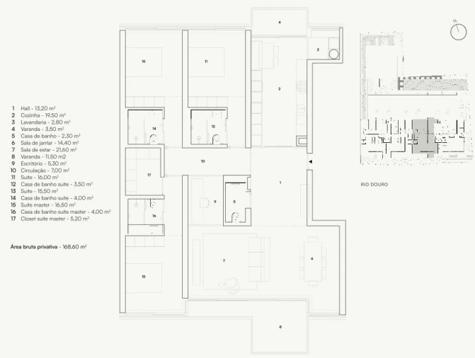 Apartamento T3 para Venda em Lordelo do Ouro e Massarelos Planta 1