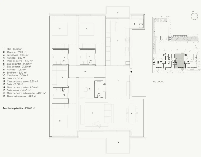 Apartamento T3 para Venda em Lordelo do Ouro e Massarelos Planta 1