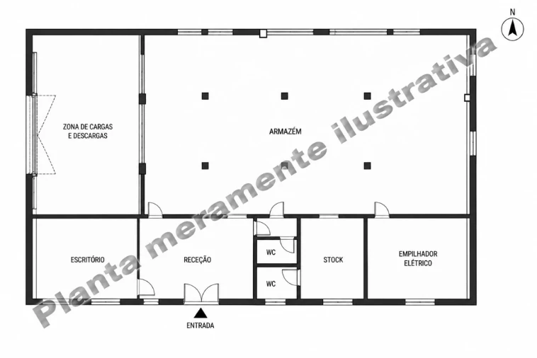 Armazém para Venda em Portimão Planta 1