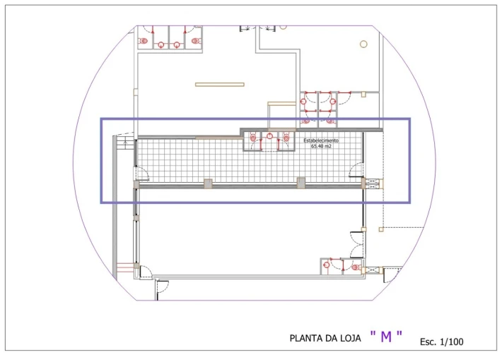 Loja para Arrendamento em Canidelo Planta 1