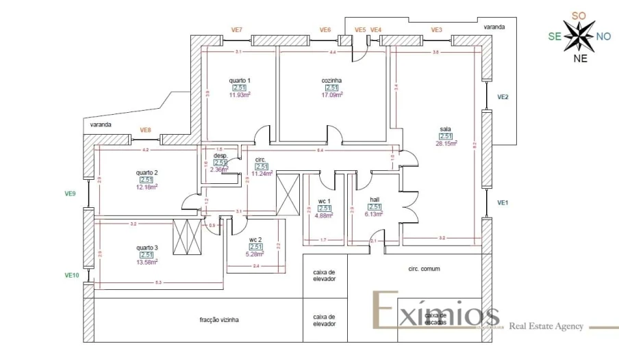 Apartamento T3 para Venda em Póvoa de Varzim, Beiriz e Argivai Planta 1