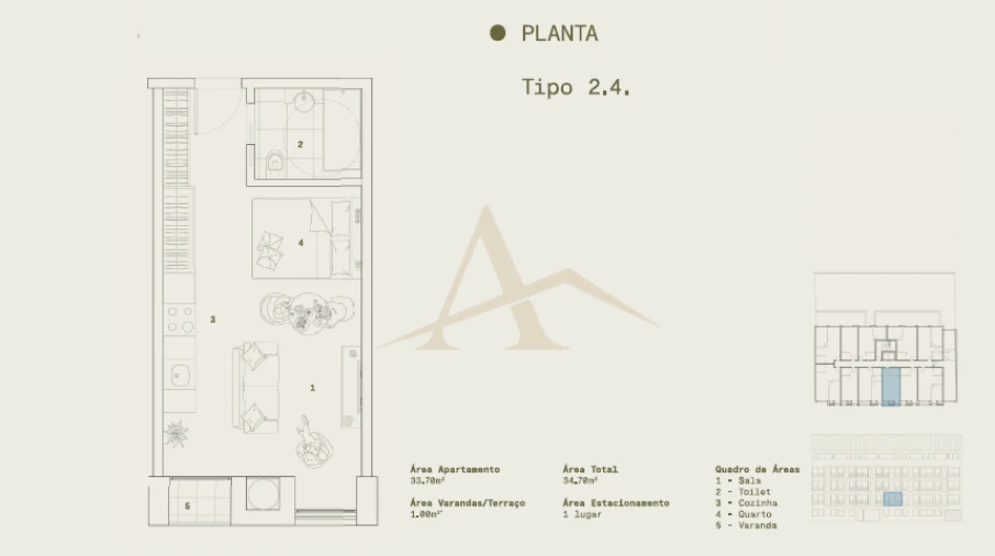 Apartamento para Venda em Cedofeita, Santo Ildefonso, Sé, Miragaia, São Nicolau e Vitória Planta 1