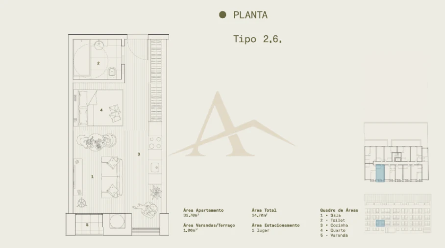 Apartamento para Venda em Cedofeita, Santo Ildefonso, Sé, Miragaia, São Nicolau e Vitória Planta 1