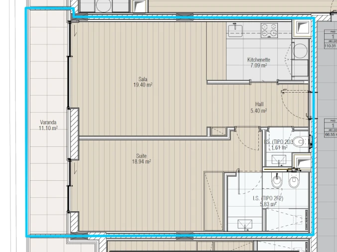 Apartamento T1 para Venda em Quarteira Planta 1